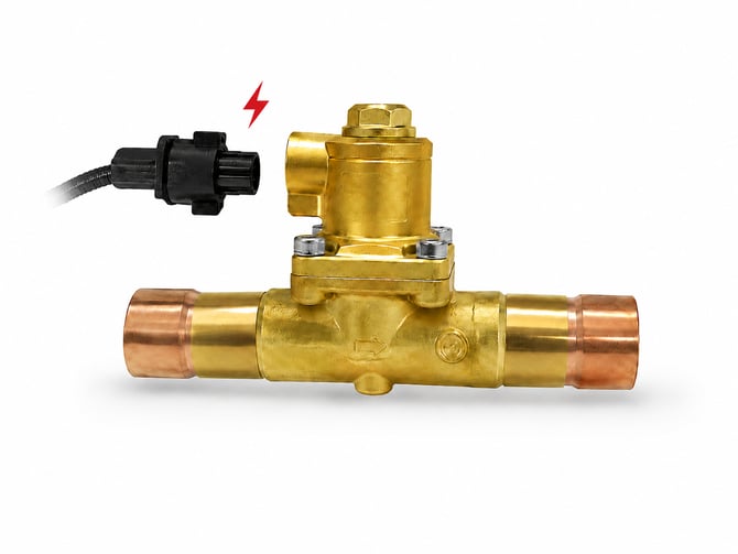 Brass CMSV valve electric failure indicators